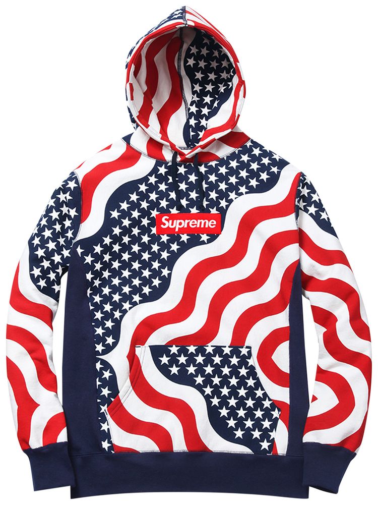 Supreme Box Logo Pullover Flag