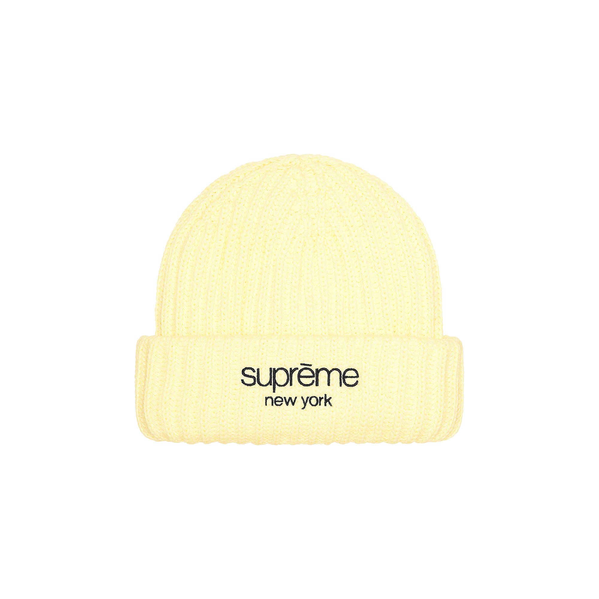 Supreme Ribbed Beanie 'Cream'
