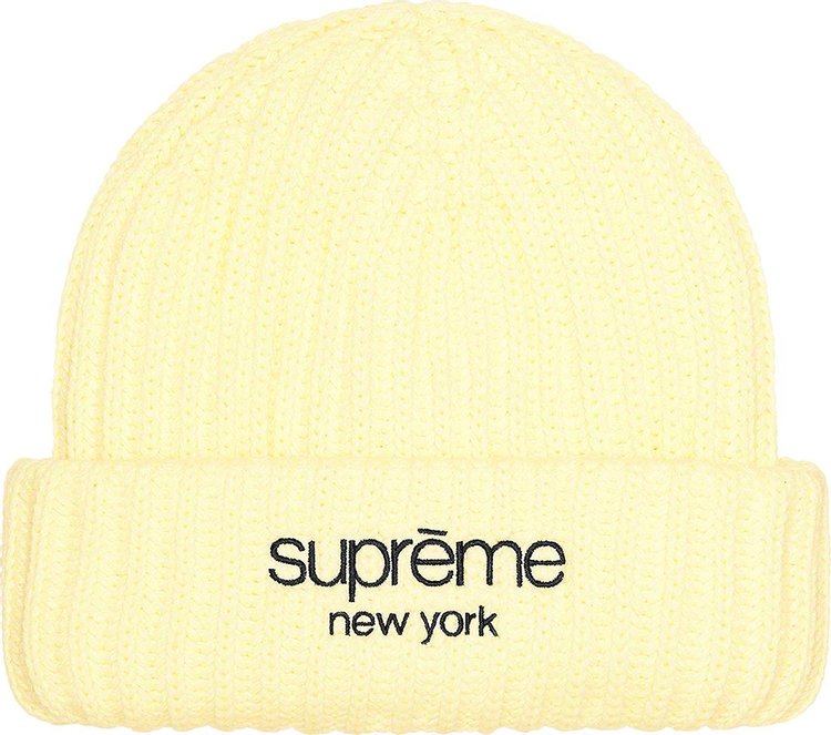 Supreme Ribbed Beanie Cream