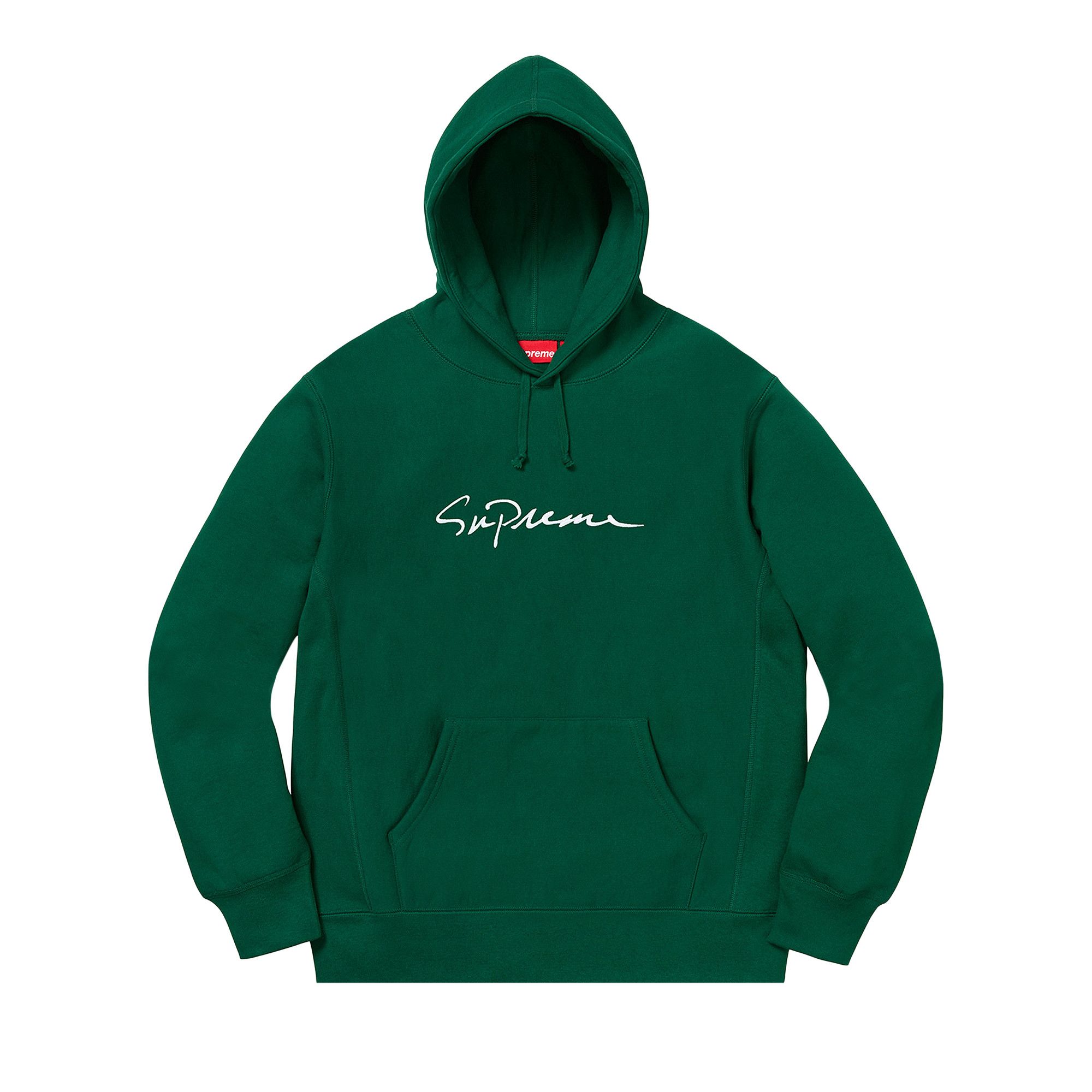 Size xl Supreme Classic Script Hooded Sweatshirt 'Dark Green'