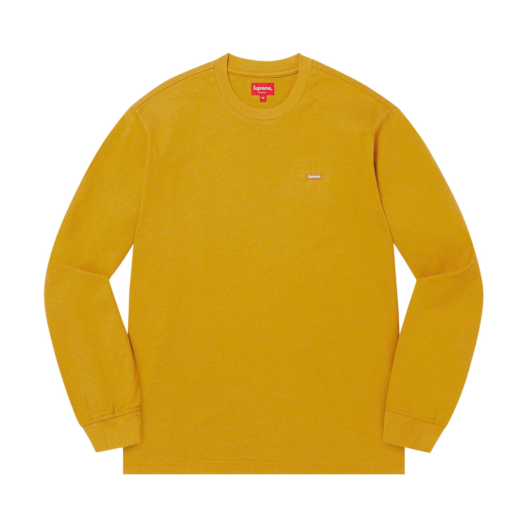 Buy Supreme Small Box Long-Sleeve Tee 'Dark Yellow