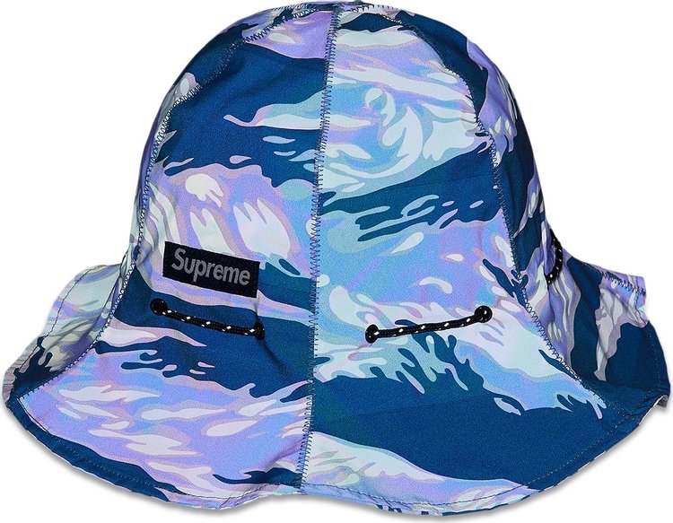 Supreme Tiger Camo Reflective Tulip Hat Blue