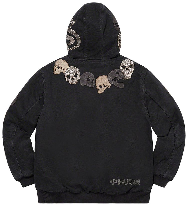Supreme x The Great China Wall Hooded Work Jacket Black