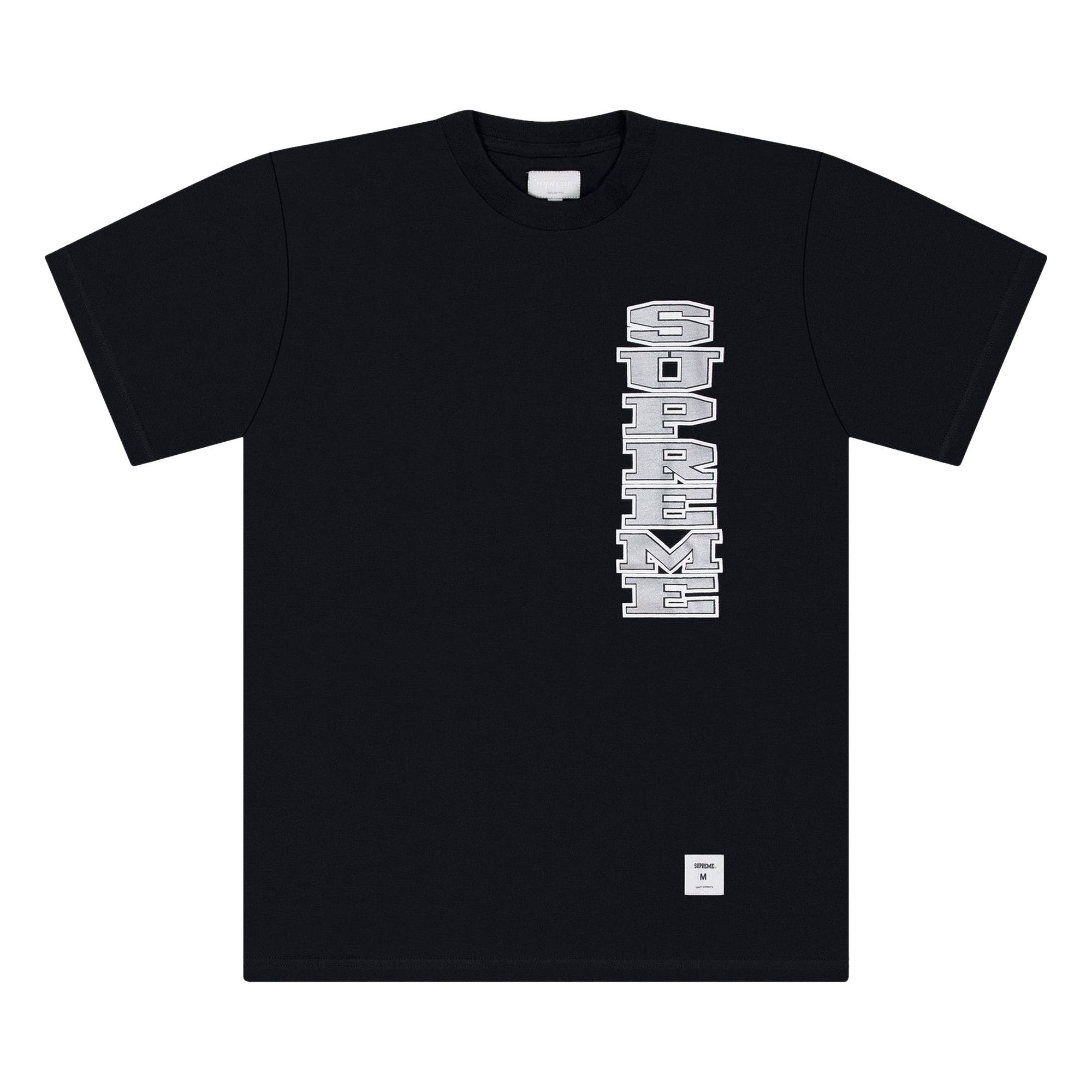 Buy Supreme Vertical Logo Tee 'Black' - FW16KN51 BLACK | GOAT