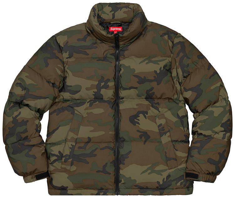 Supreme Reflective Camo Down Jacket Woodland Camo