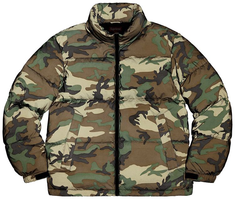 Supreme Reflective Camo Down Jacket Woodland Camo