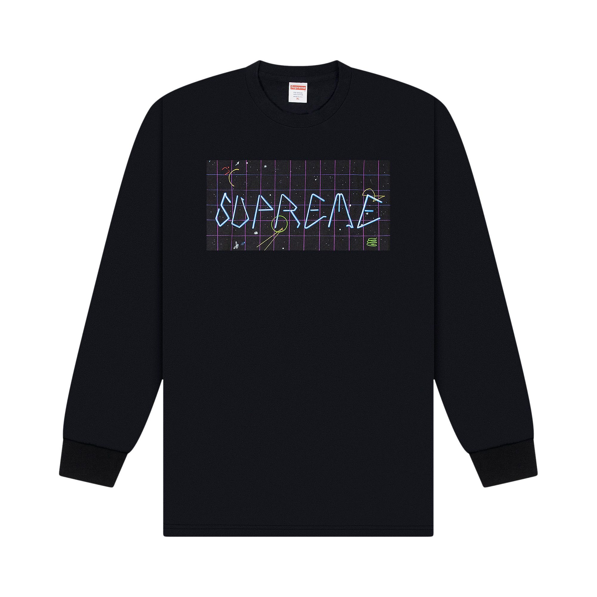 Supreme Blade Grid L/S Tee グレー L Buy Supreme x Blade Grid Long-Sleeve Tee 'Black' - FW16T17 BLACK