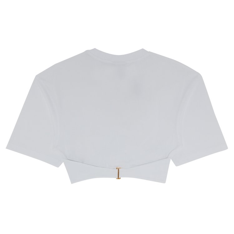 Jacquemus Le Caraco Cropped T Shirt White