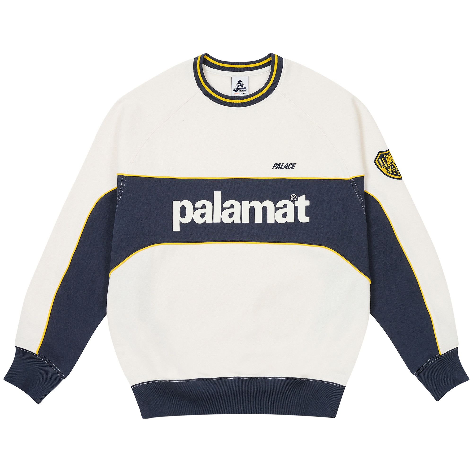 Buy Palace Palamat Crew 'White/Navy' - P27CS004 | GOAT