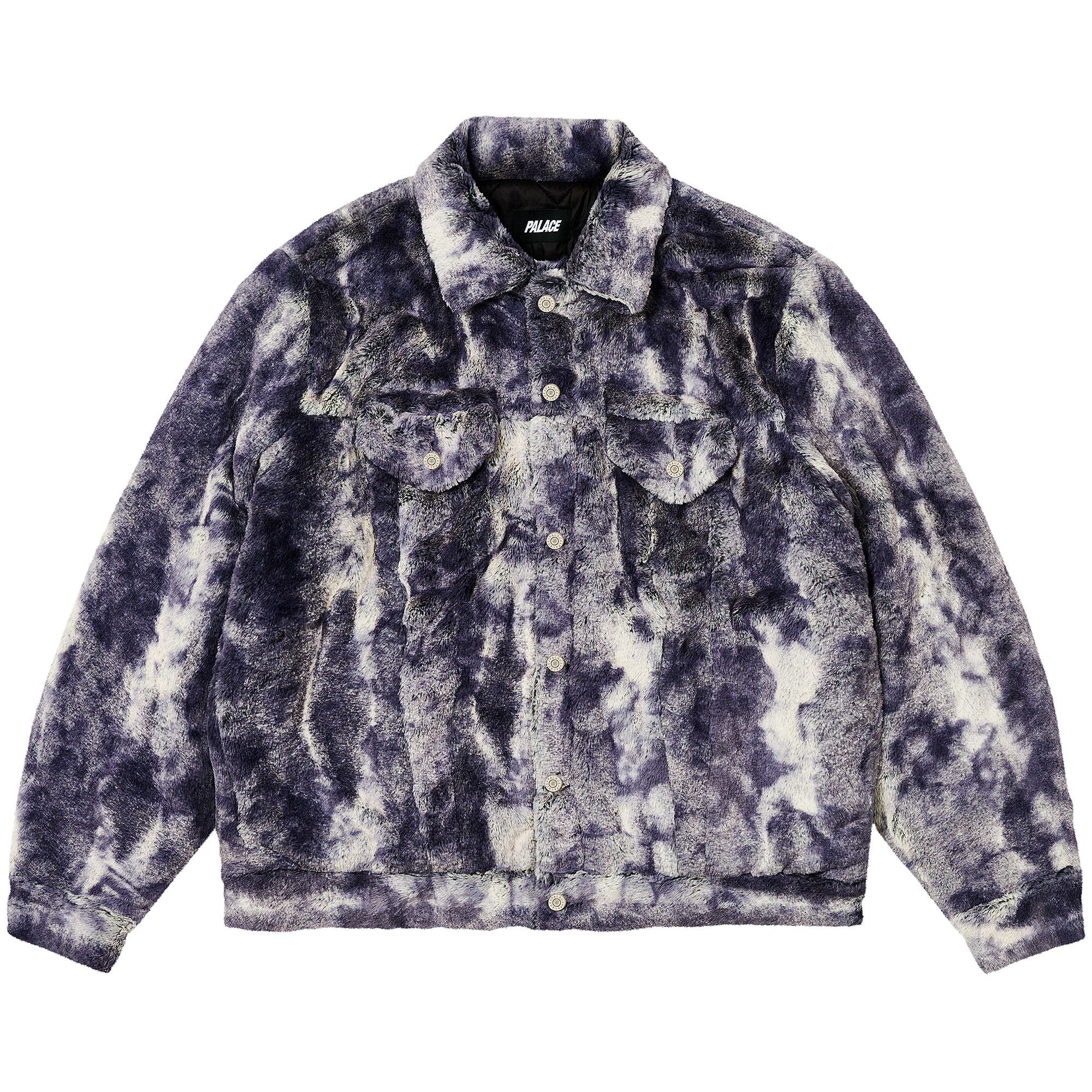 Buy Palace Furry Trucker Jacket 'Grey' - P27JK031 | GOAT