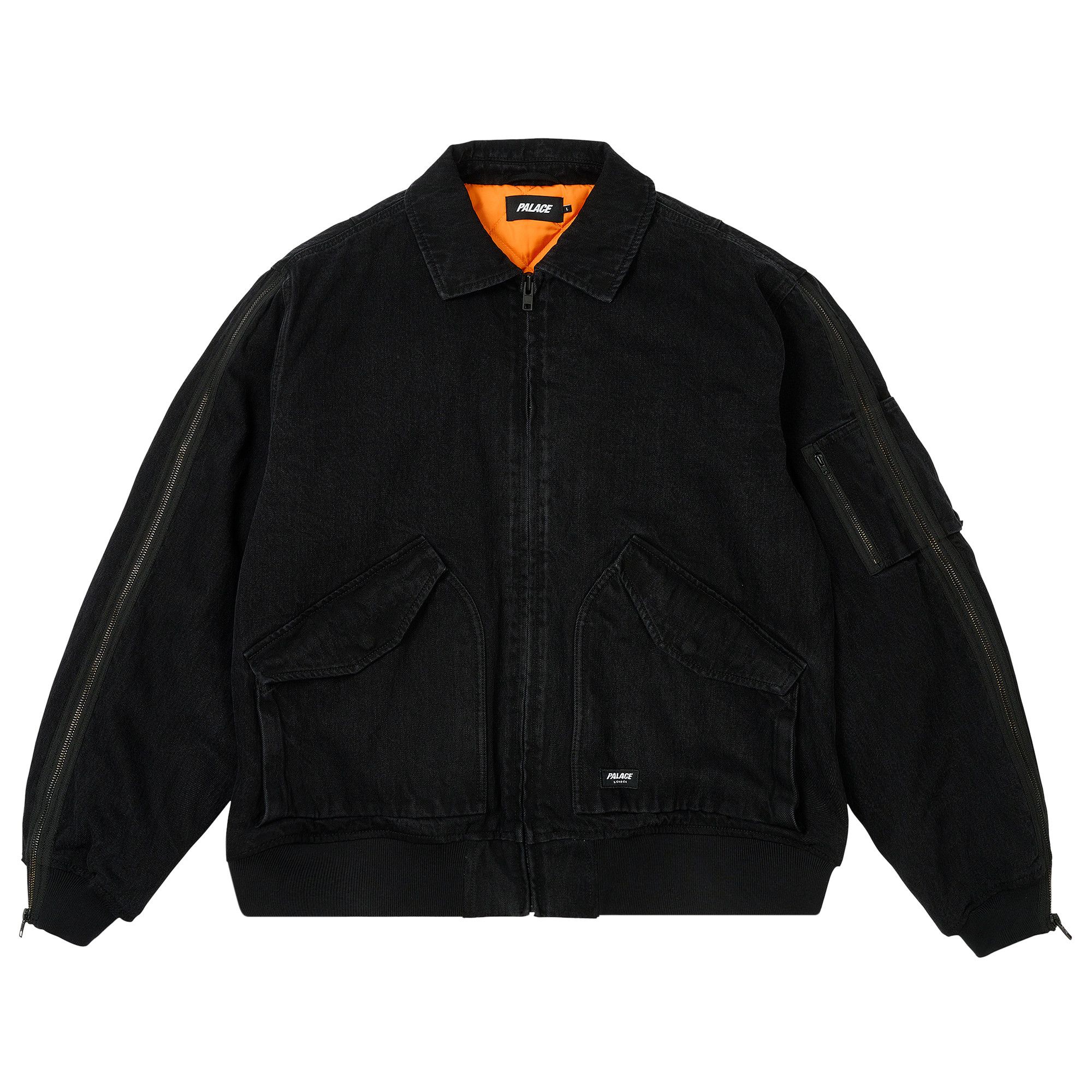 Buy Palace Zipped MA-1 Bomber Jacket 'Black' - P27JK040 | GOAT