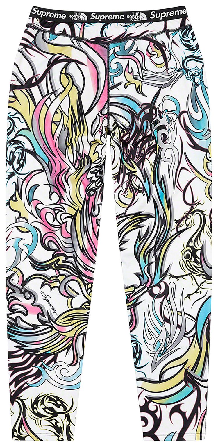 Supreme x The North Face Base Layer Pant Multicolor Dragon