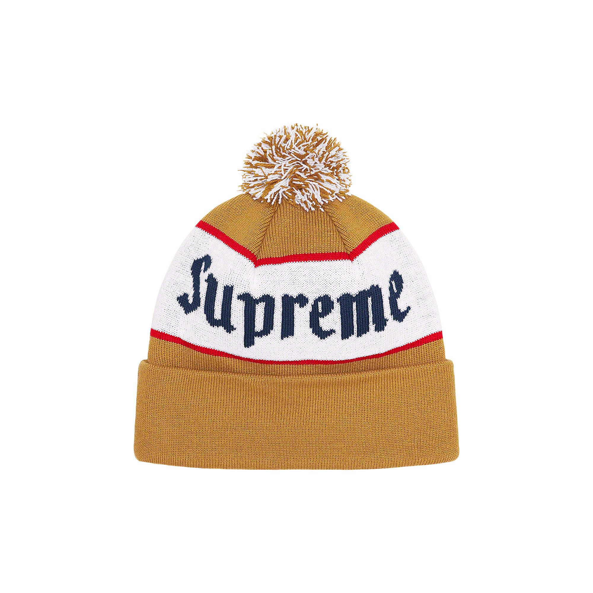 Supreme mustard beanie new arrivals