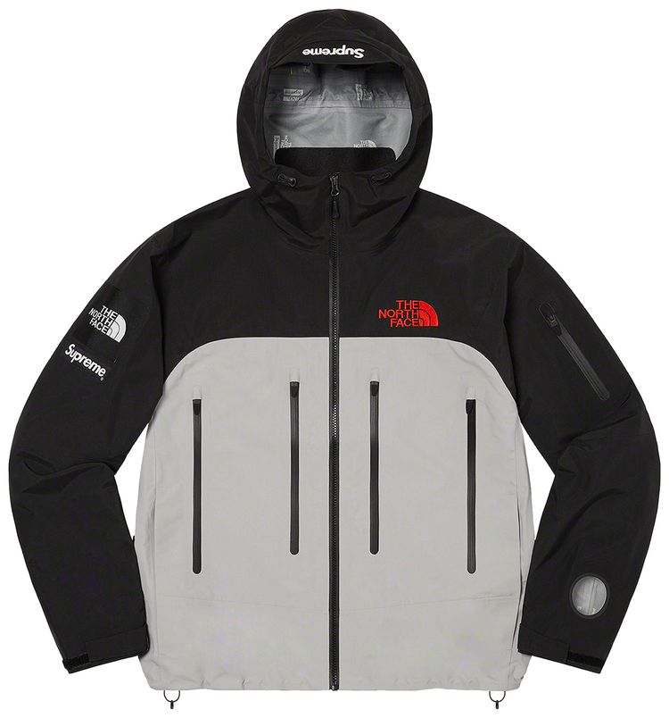 Supreme x The North Face Taped Seam Shell Jacket Grey
