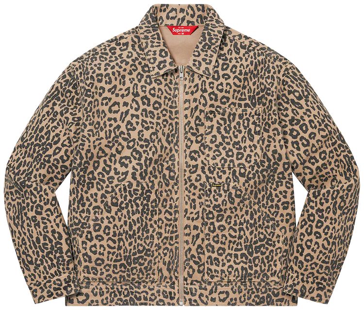 Supreme Moleskin Work Jacket Leopard