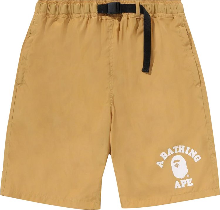 BAPE College Beach Shorts Yellow