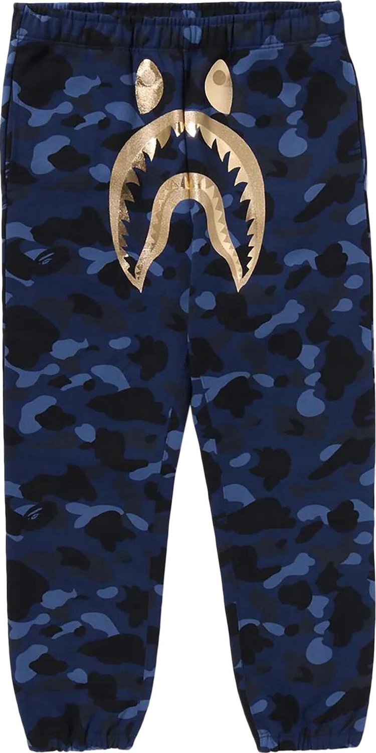 BAPE Color Camo Shark Sweatpants Navy