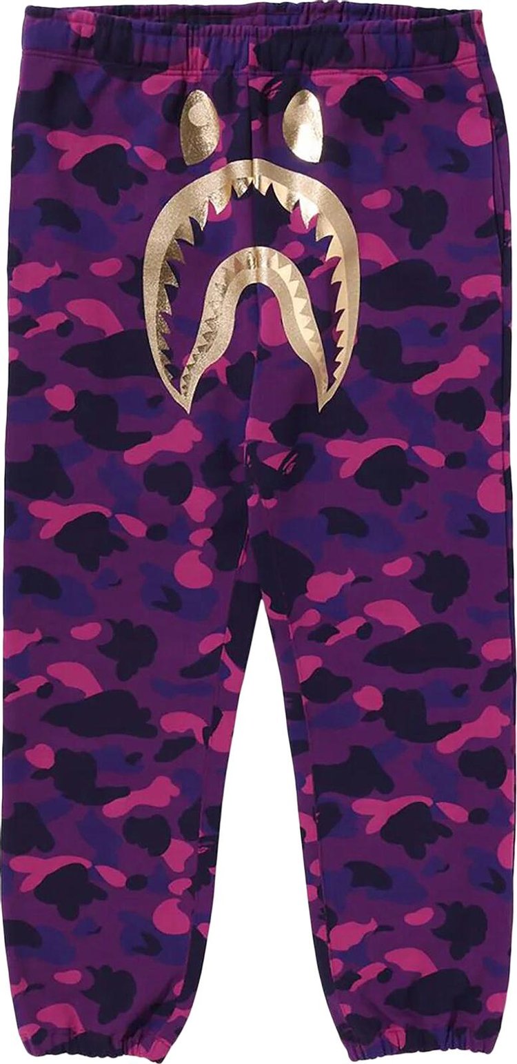 BAPE Color Camo Shark Sweatpants Purple