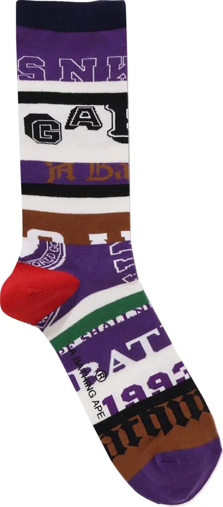 BAPE Varsity Hoop Socks Purple