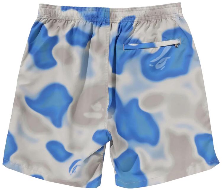 BAPE Liquid Camo One Point Beach Shorts Blue
