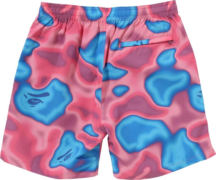 BAPE Liquid Camo One Point Beach Shorts Pink