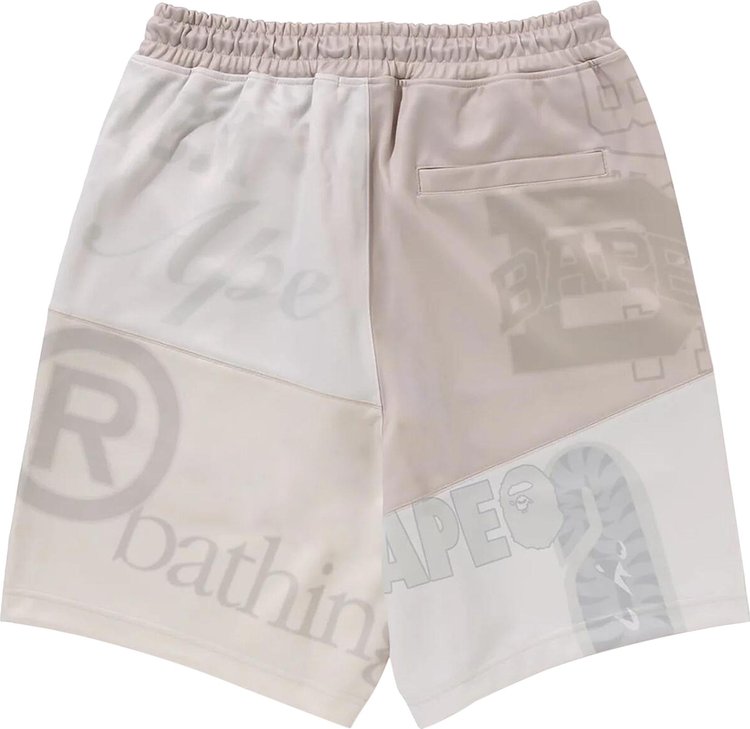 BAPE Patchwork Basketball Shorts Ivory