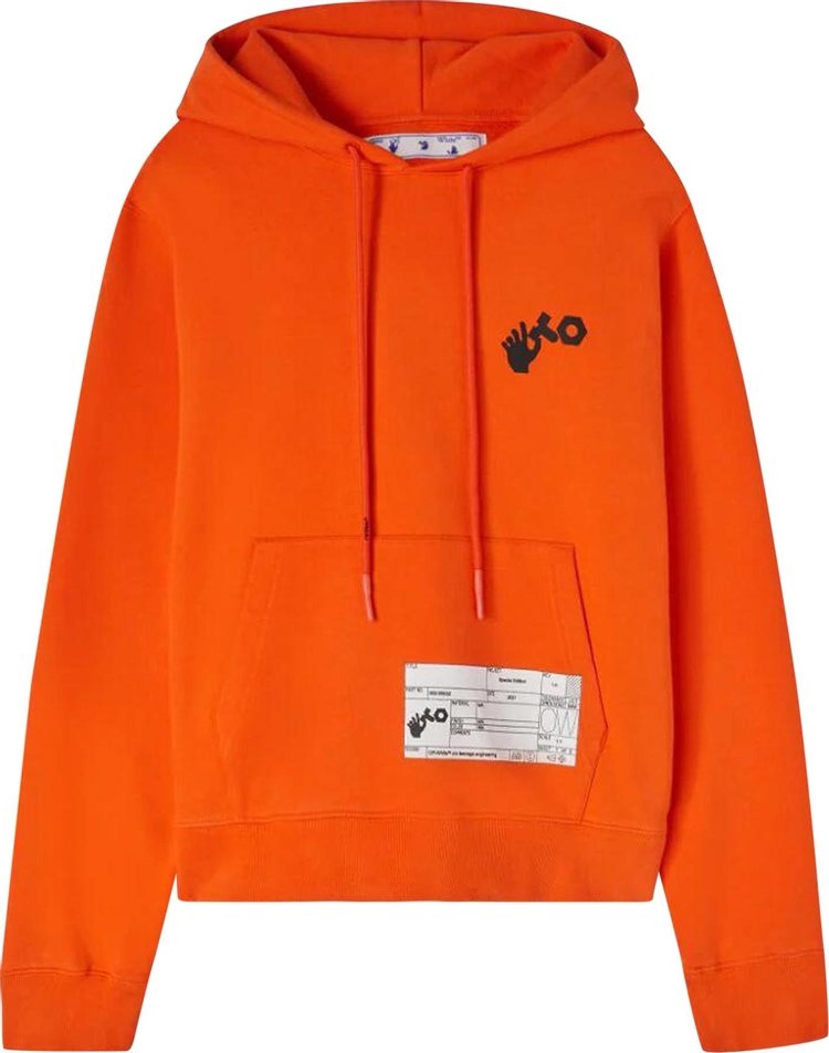 Off White x Teenage Engineering Crossover Logo Hoodie Orange