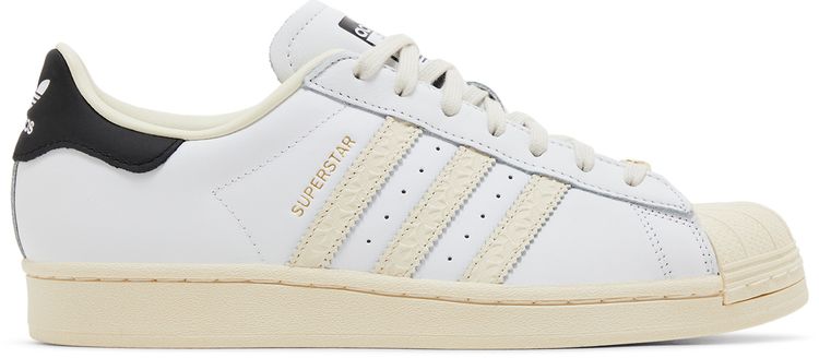 Superstar Debossed Stripes   Wonder White Black