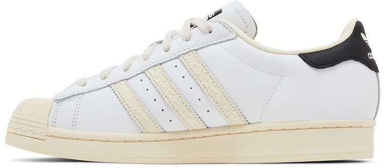 Superstar Debossed Stripes   Wonder White Black