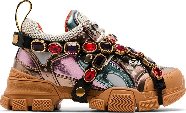 Gucci Wmns Flashtrek Crystals Multi Color Metallic