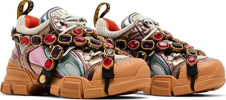 Gucci Wmns Flashtrek Crystals Multi Color Metallic