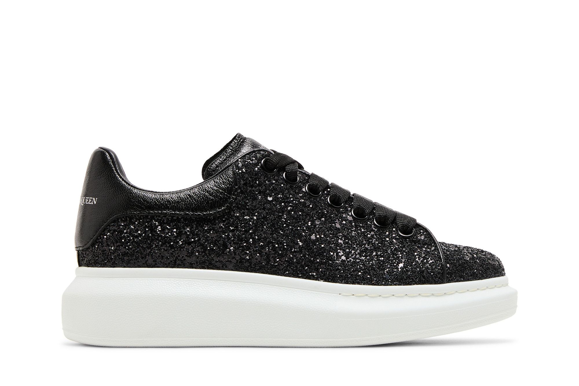 Buy Alexander McQueen Wmns Oversized Sneaker Black White Glitter 553771 W4EY4 1000 GOAT CA