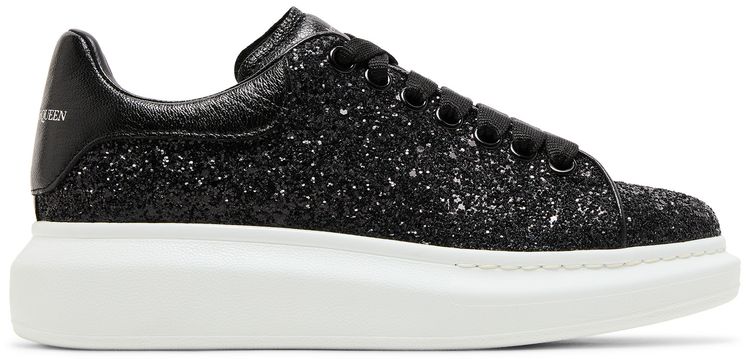 Alexander McQueen Wmns Oversized Sneaker Black White Glitter