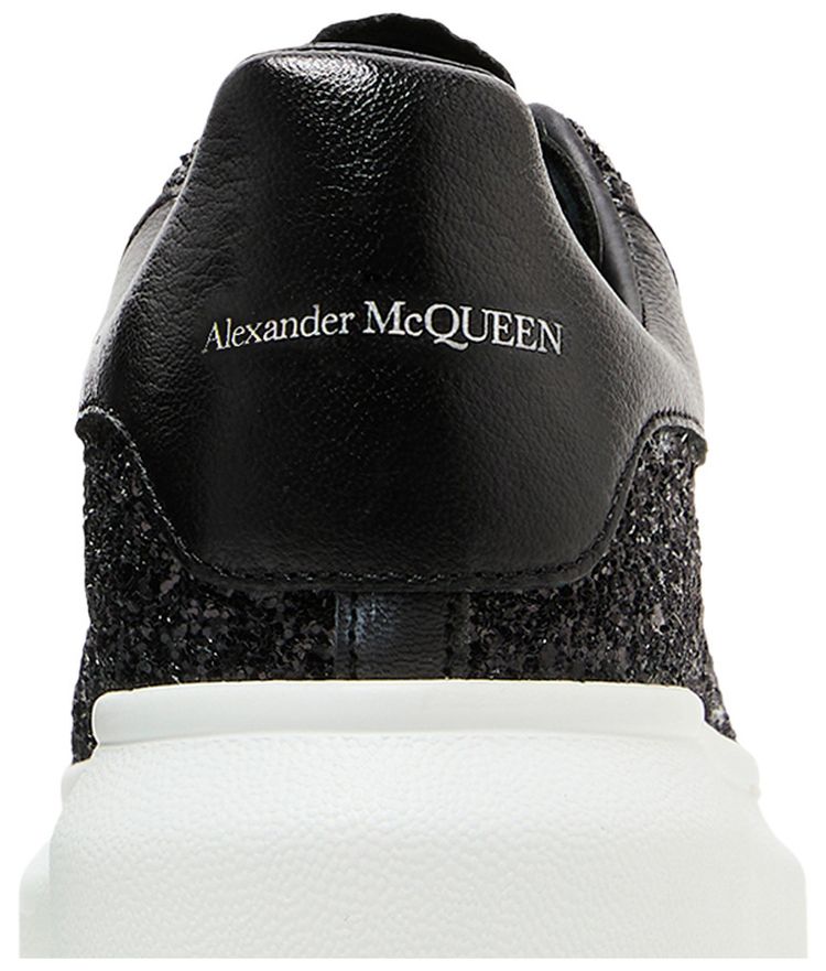 Alexander McQueen Wmns Oversized Sneaker Black White Glitter