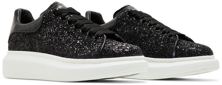 Alexander McQueen Wmns Oversized Sneaker Black White Glitter