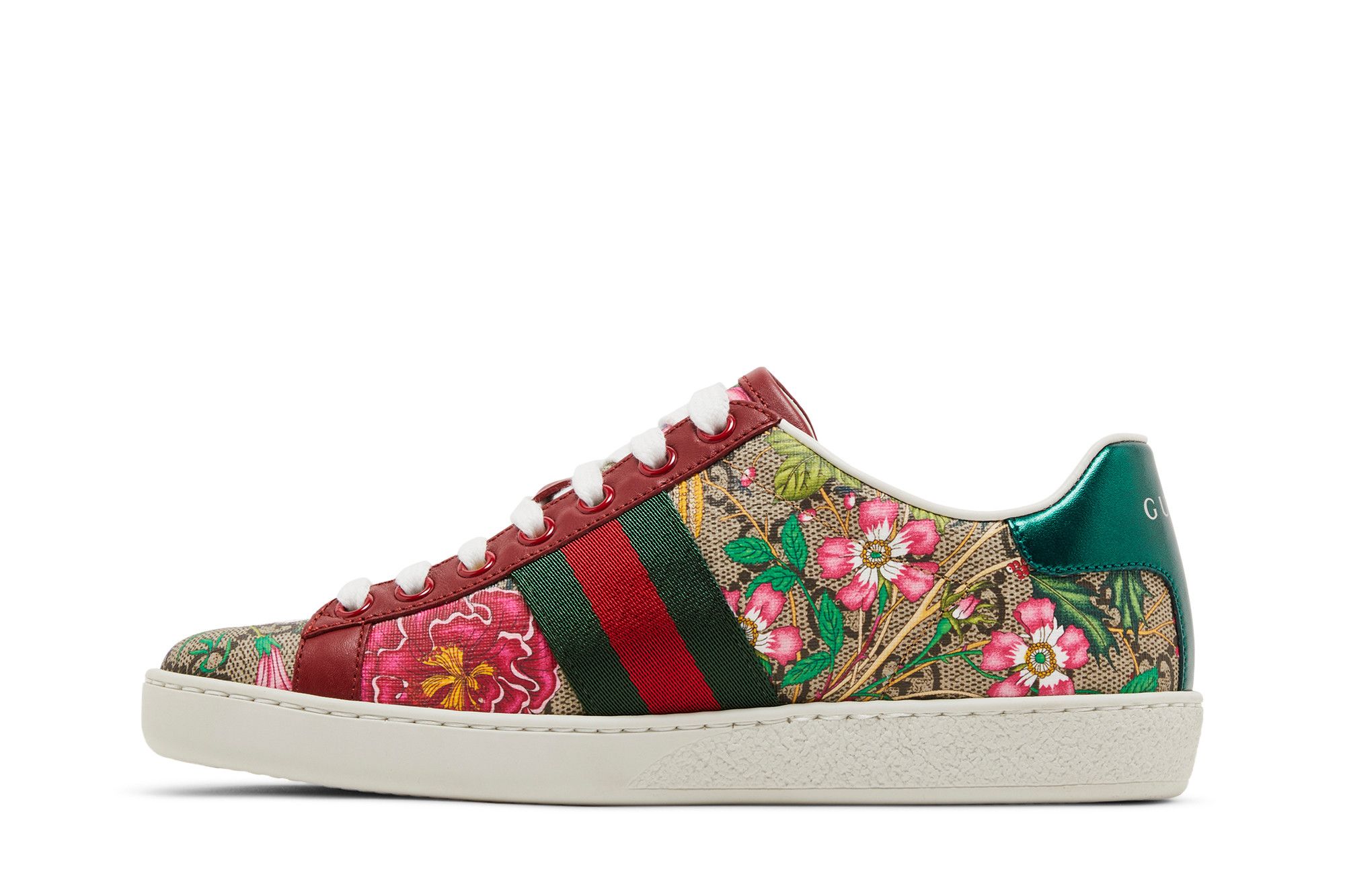 Gucci ace rose print sneaker store