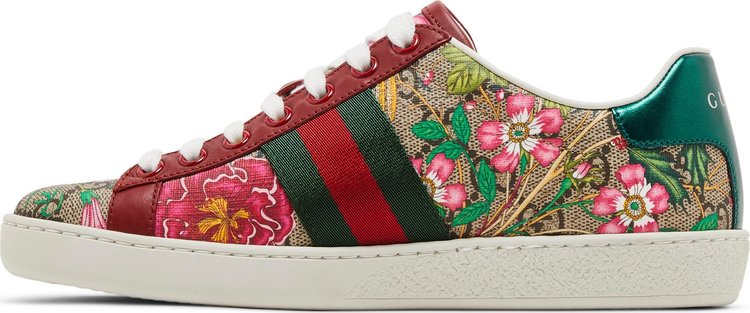 Gucci Wmns Ace GG Supreme Low Flora Print   Red