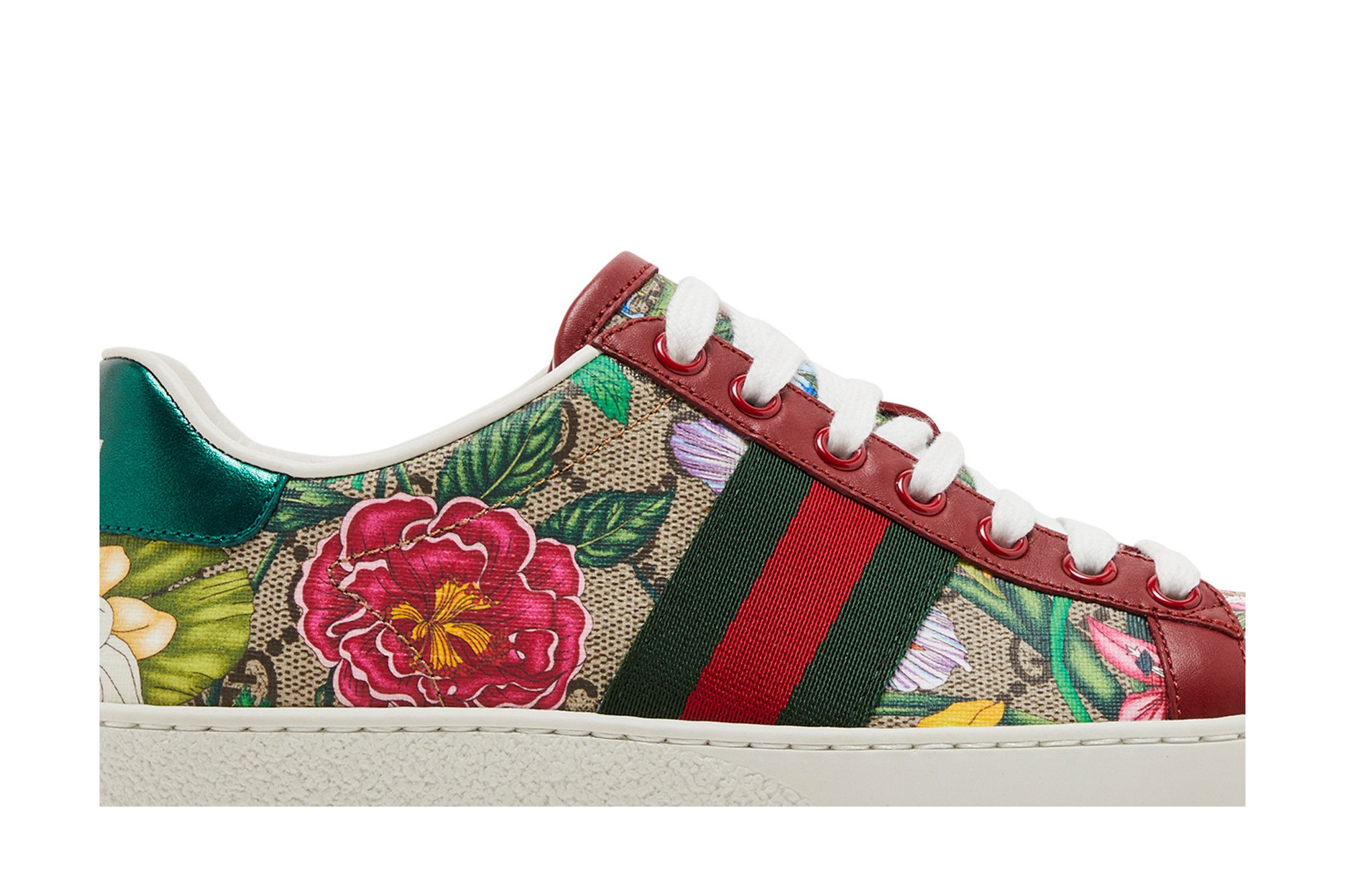 Gucci floral ace sneakers best sale
