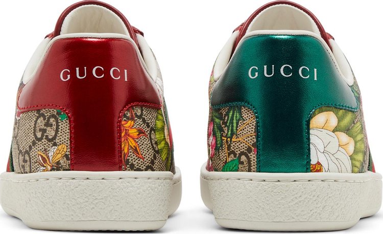 Gucci Wmns Ace GG Supreme Low Flora Print   Red