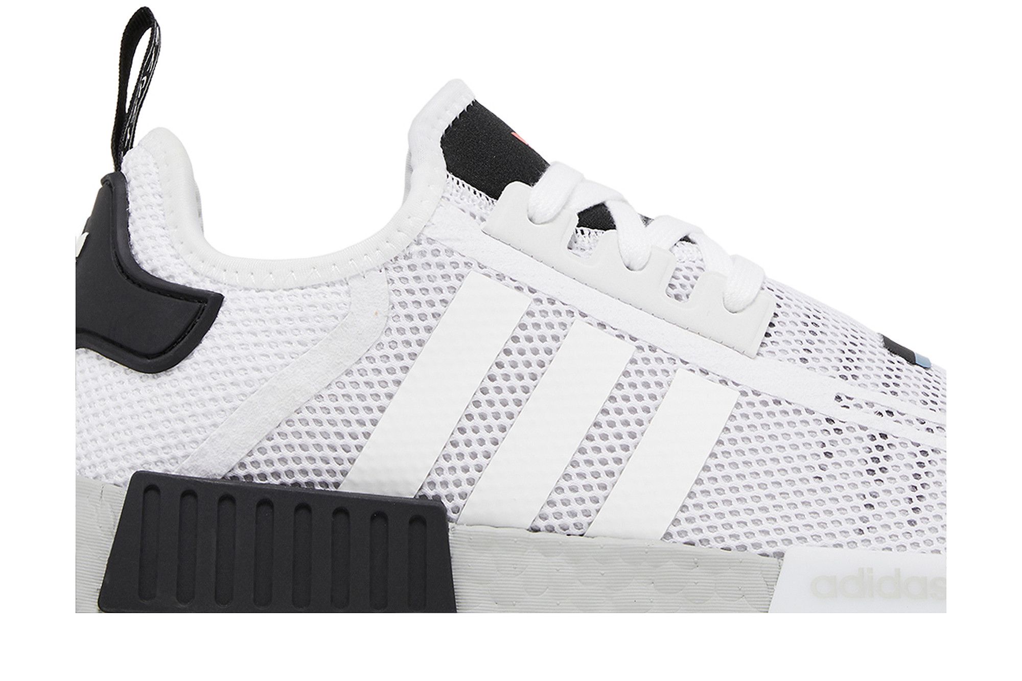 Size 10.0 NMD R1 White Grey Black