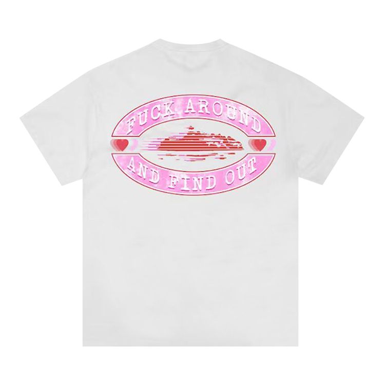 Corteiz Fuck Around Tee WhitePink