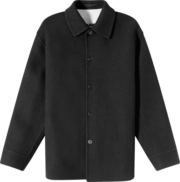 Jil Sander Button Up Shirt Jacket Black