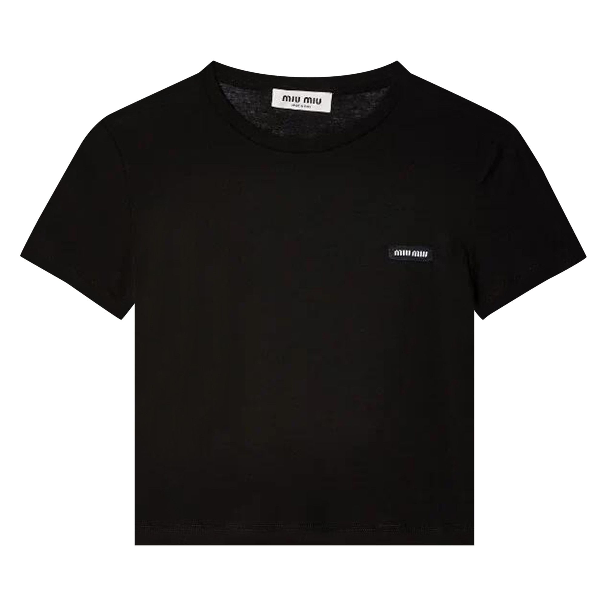Buy Miu Miu Costina Girocollo Jersey 'Nero' - MJN466 S231 133O