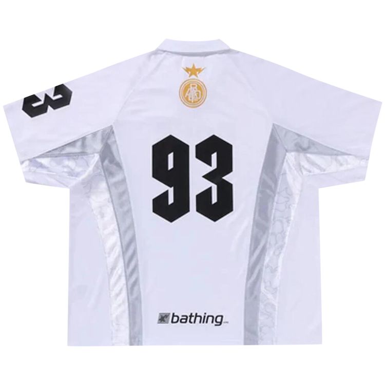 BAPE Multi Logo Relaxed Fit Soccer Jersey White