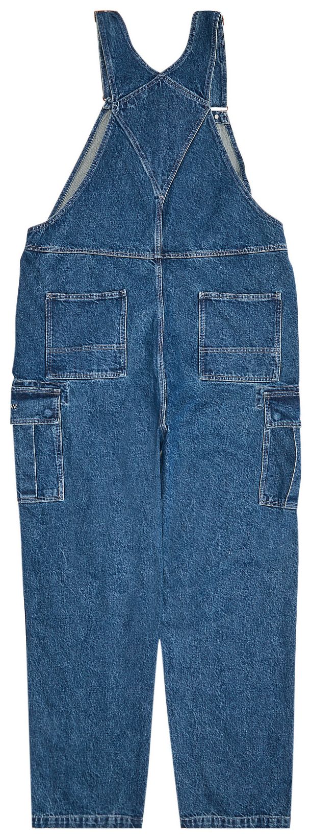 Supreme Cargo Denim Overalls Washed Blue