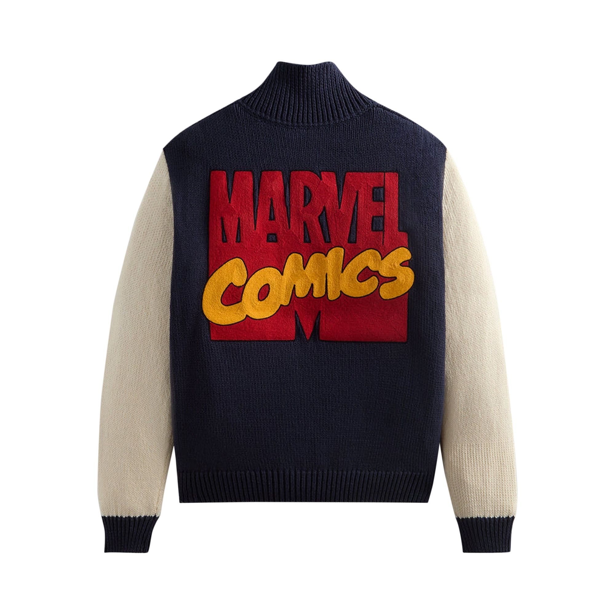 Achetez des Kith x Marvel Comics Wyona Full Zip Sweater Nocturnal KHM032558 413 GOAT FR