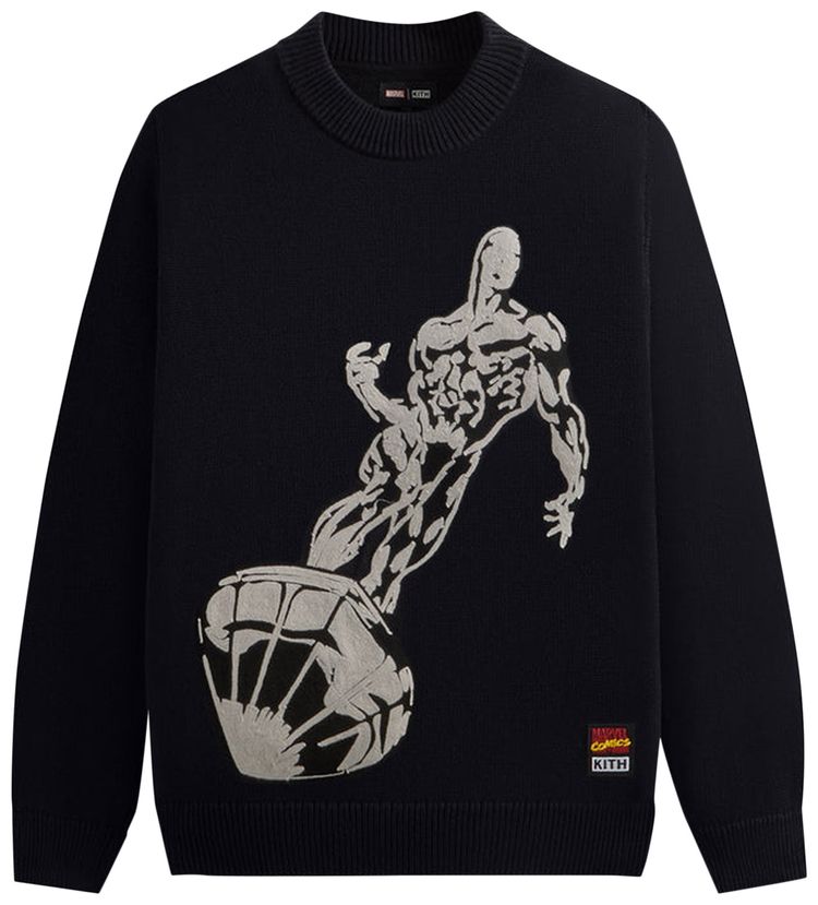 Kith x Marvel Silver Surfer Lewis Crewneck Sweater Black