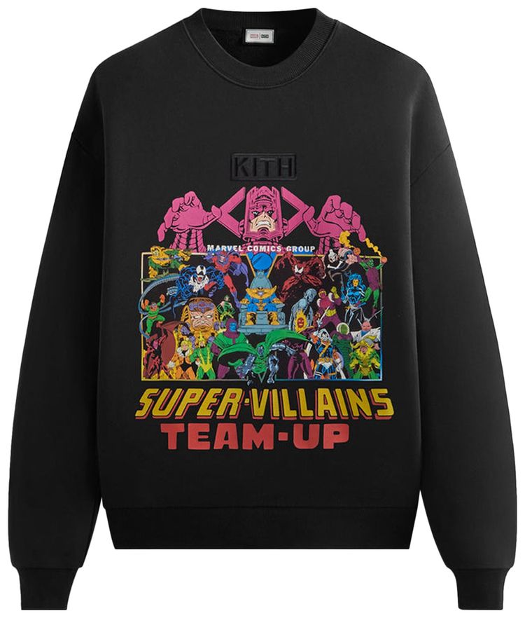 Kith x Marvel Team Up Vintage Nelson Crewneck Black