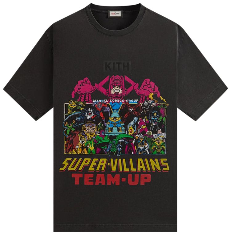 Kith x Marvel Team Up Vintage Tee Black