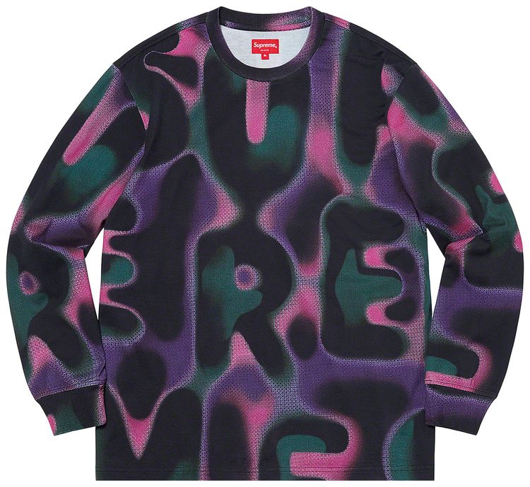 Supreme Half Tone Long Sleeve Top Black